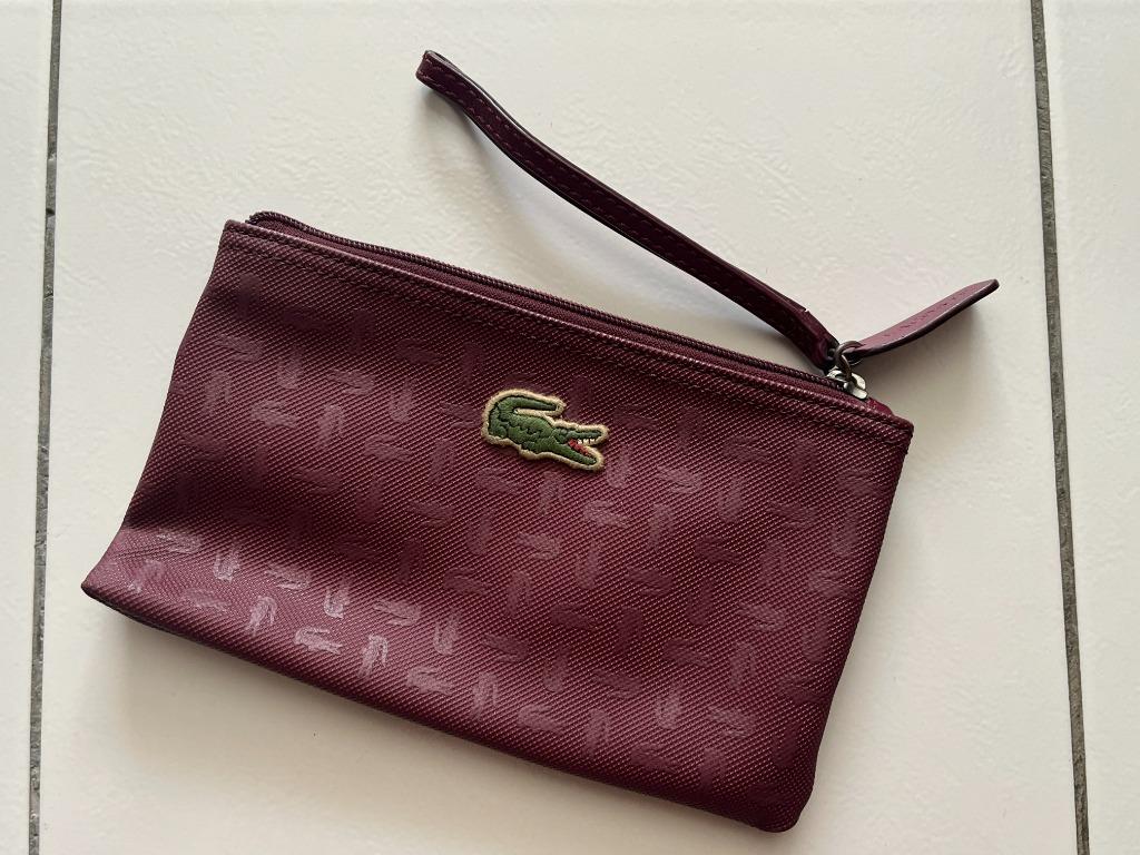 Lacoste Clutch Bag Bordeaux Ginger Color Luxury Bags Wallets