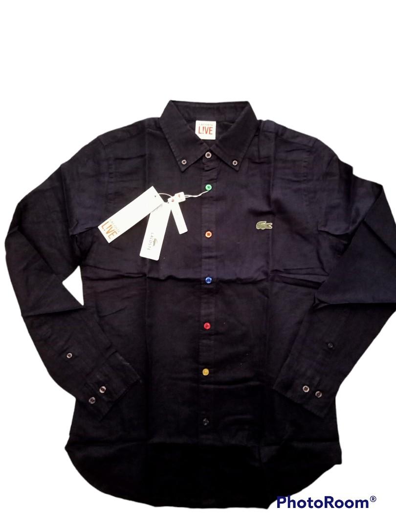 Lacoste long sleeve polo Men s Fashion Tops Sets Formal