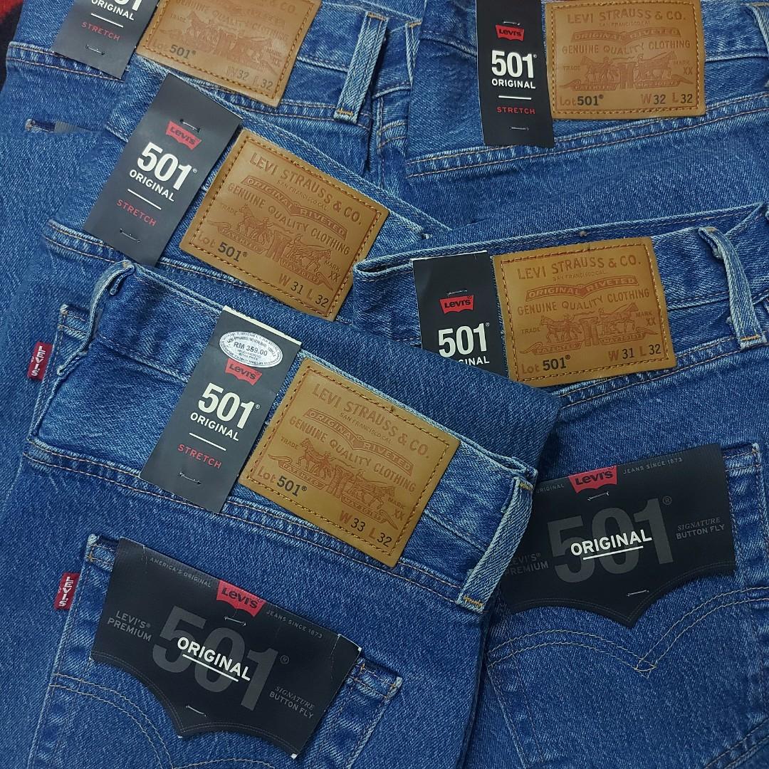 LEVIS 501 BUTTON FLY ORIGINAL STRETCH Men s Fashion Bottoms