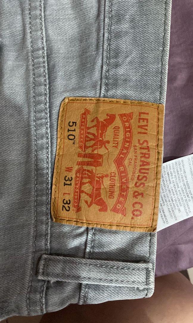 Levi's 501 Skinny Jeans (Grey-White 