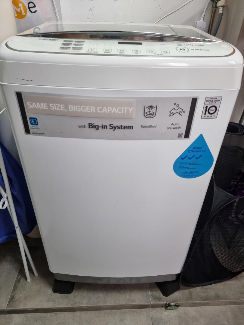 LG 9kg top load washing machine, TV & Home Appliances, Washing