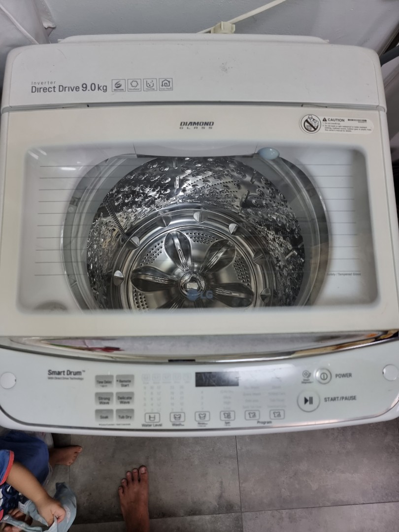 LG 9kg top load washing machine, TV & Home Appliances, Washing