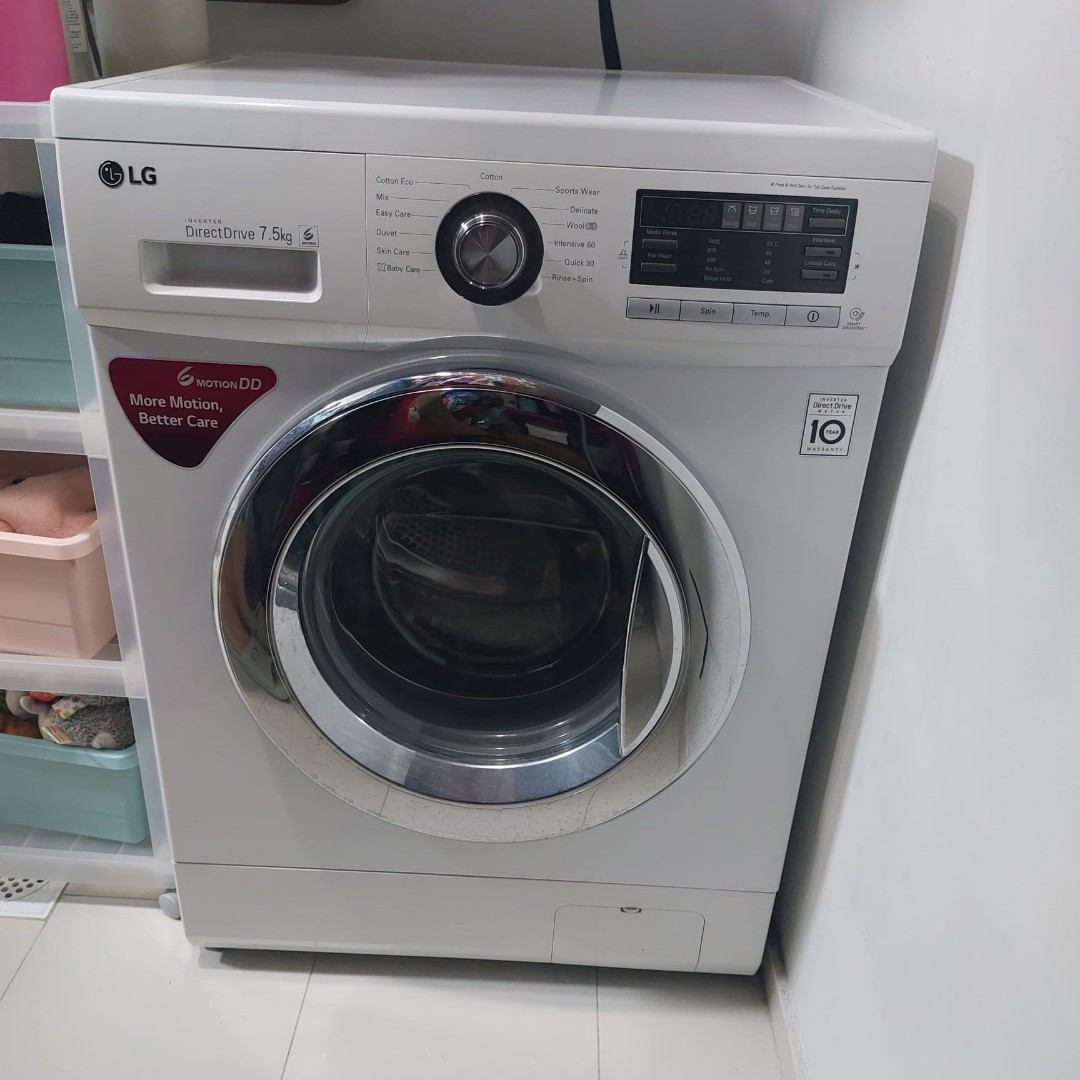 LG Front load washing machine 7.5kg, TV & Home Appliances, Washing