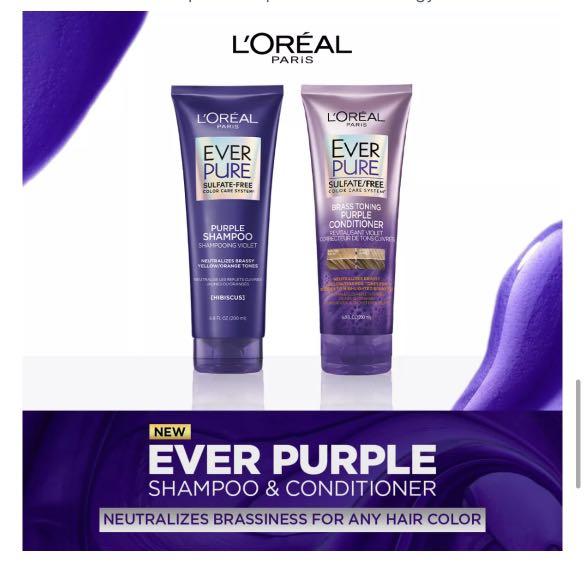 Loreal Purple Shampoo and Conditioner, Beauty & Personal Care, Hair on