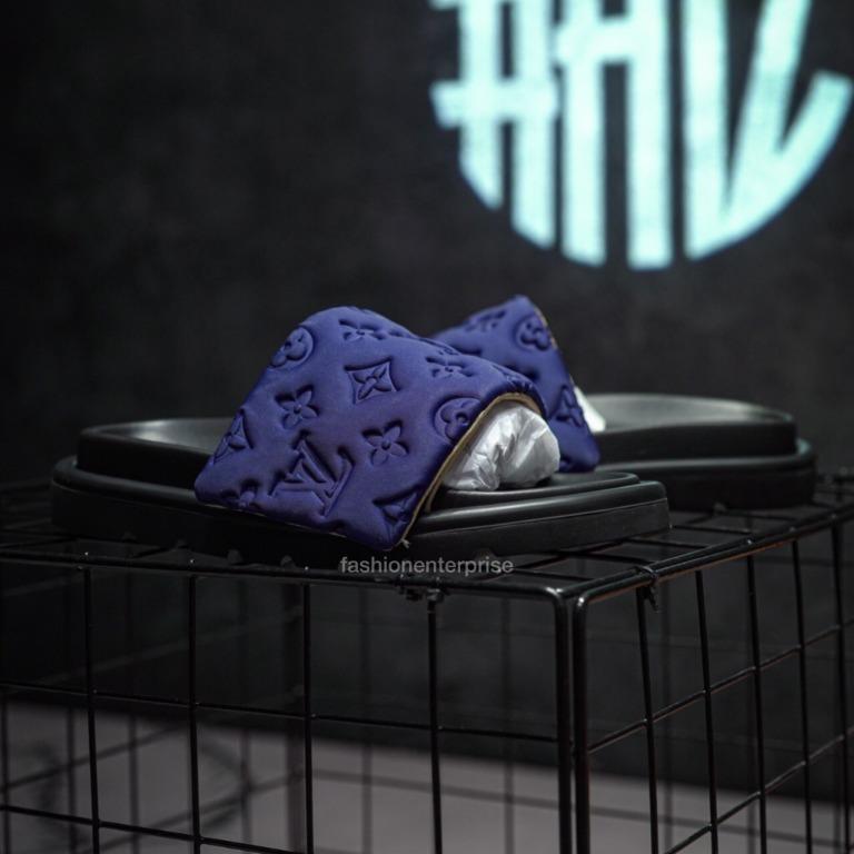 Louis vuitton slides blue new arrivals