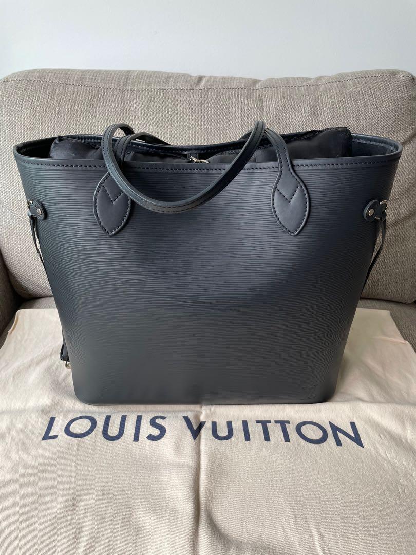 Louis Vuitton Blue Indigo Epi Leather Neverfull MM Tote Bag w