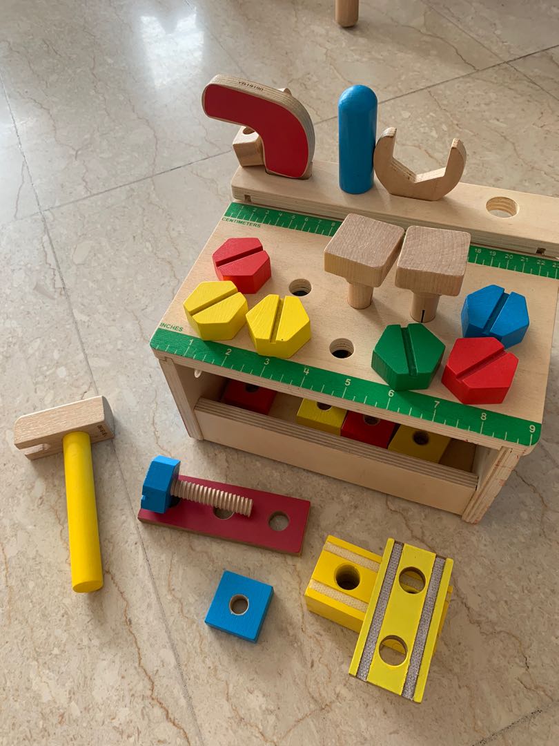 Melissa & doug hammer & saw tool bench deals