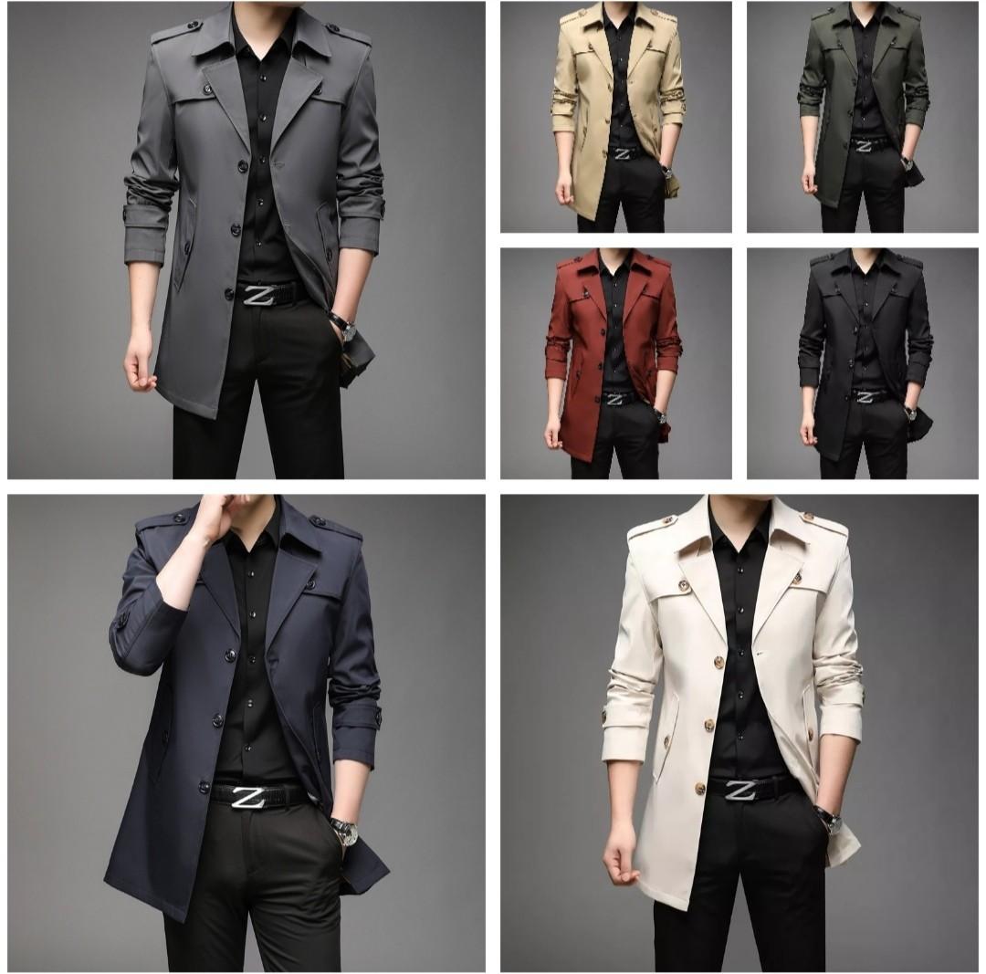 Maroon trench sales coat men