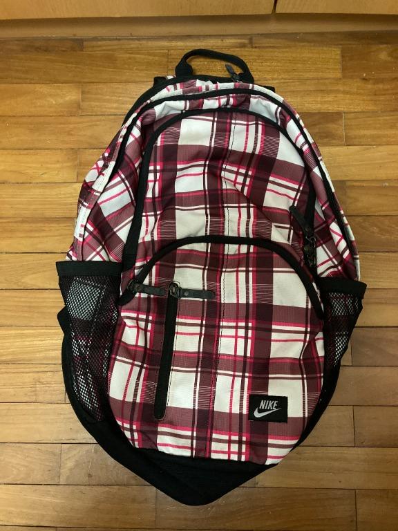 Nike plaid clearance backpack