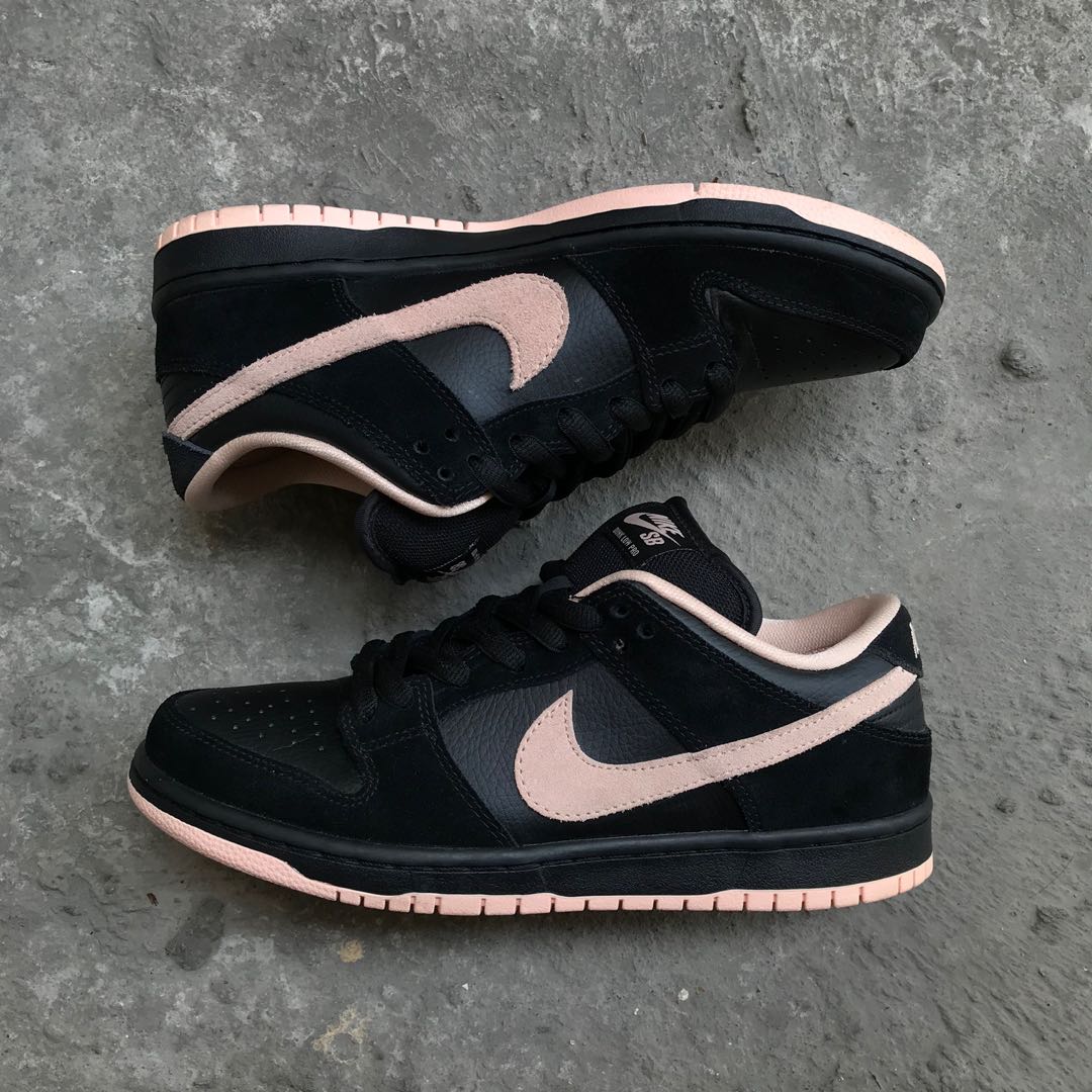 Nike sb dunk sale low black coral