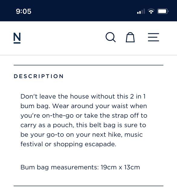 Nimble sales bum bag