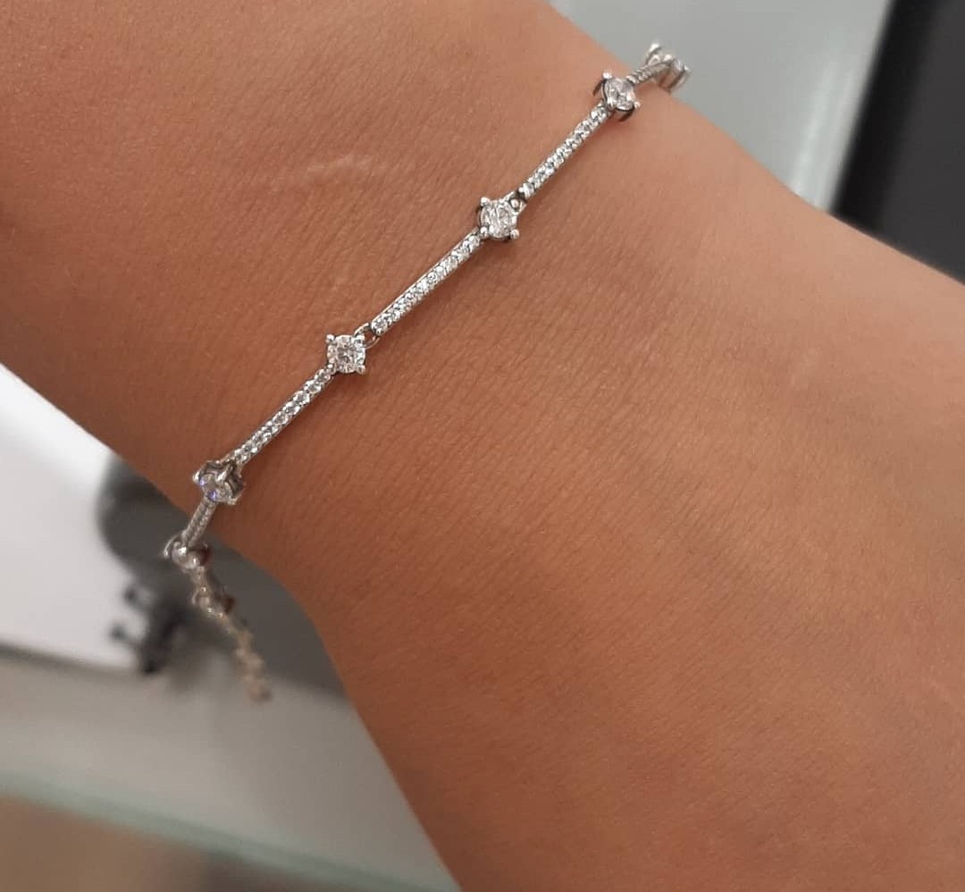 Pandora band bracelet in silver, Women 
