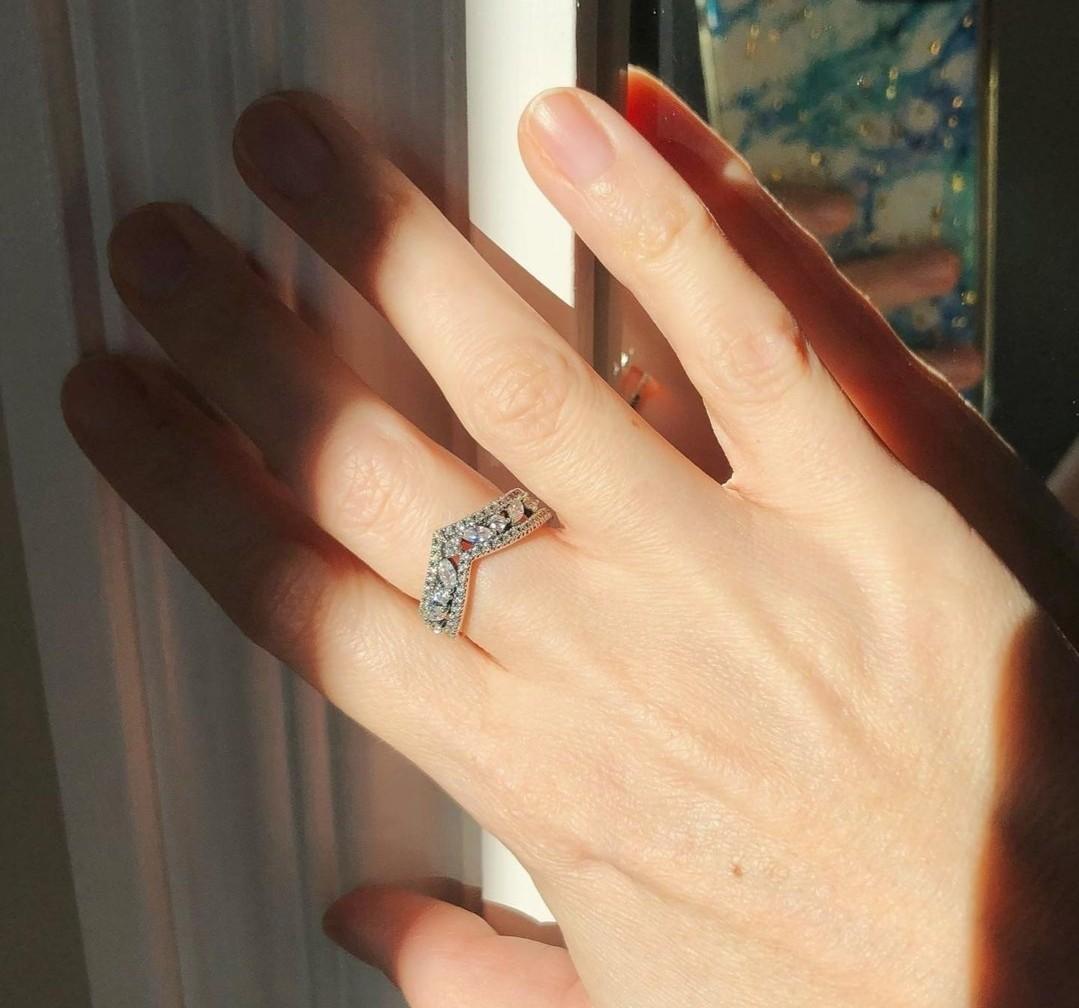 Pandora silver pave ring, Women's 