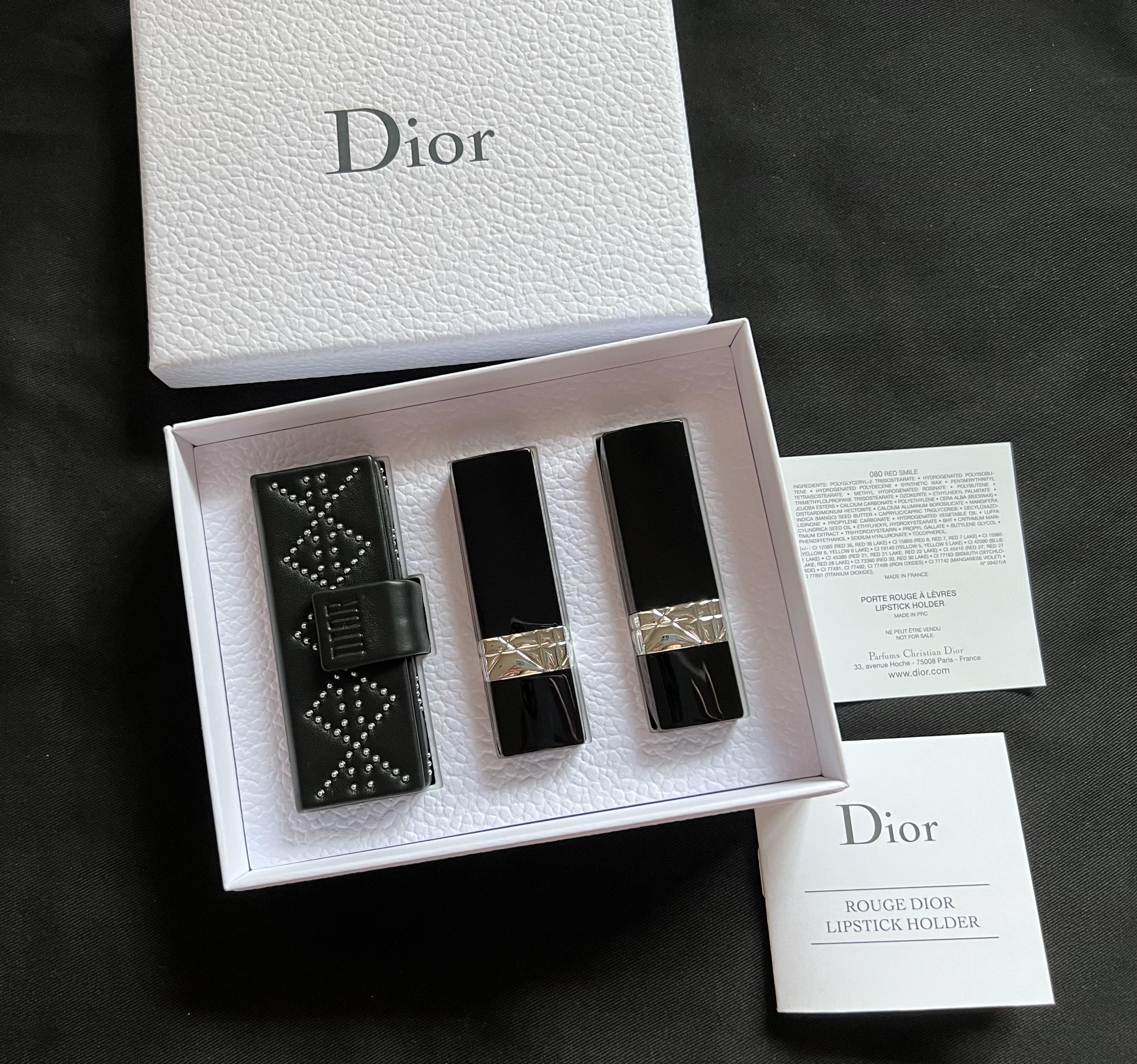 Dior Rouge Gift Set 3 Pieces  2 Full Size Lipsticks 999080 and Lipstick  Holder  eBay