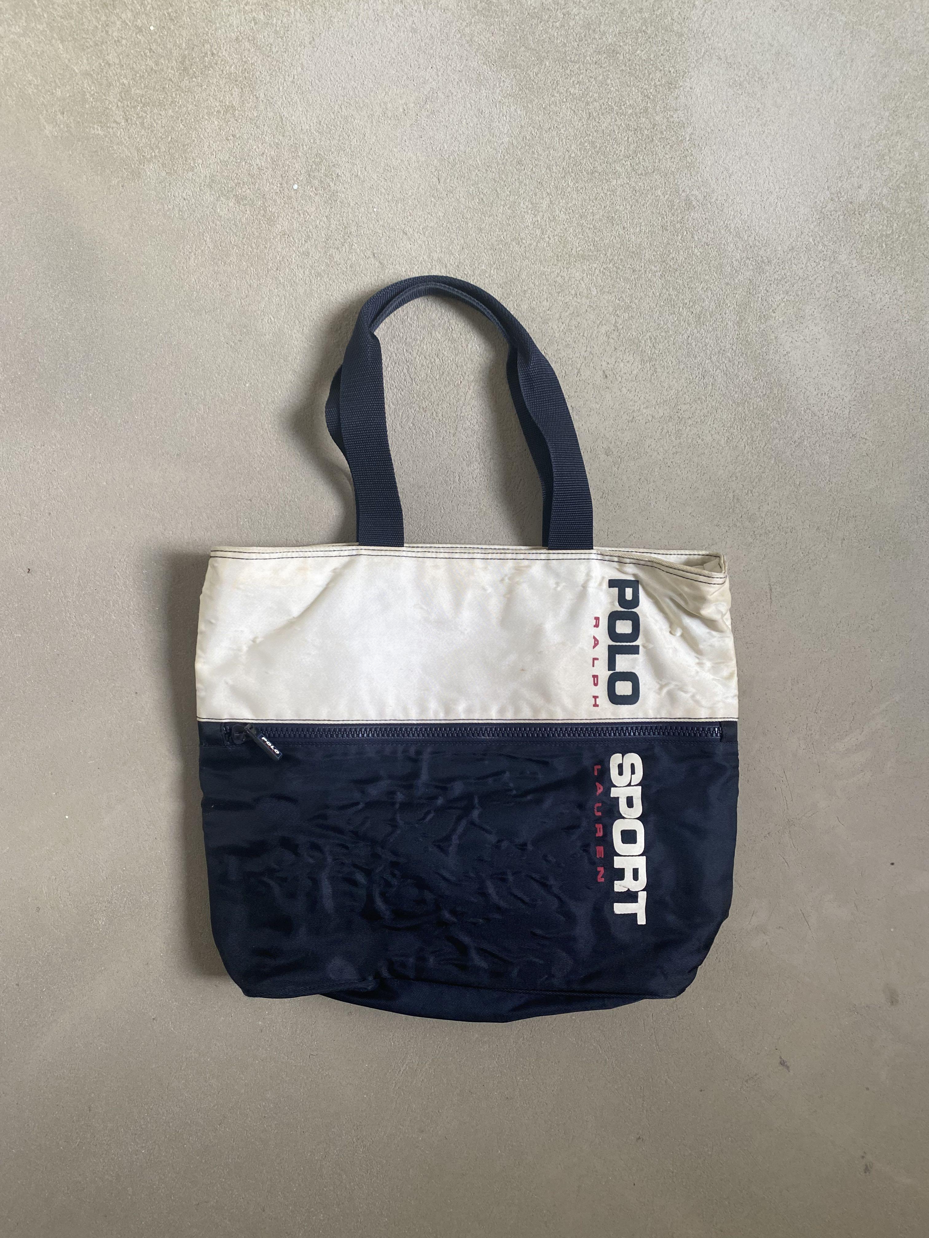Ralph lauren white best sale tote bag