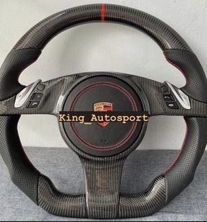 Porsche Panamera Cayman Cayenne Boxster Steering Wheel #Porsche #bmw #mercedes #audi #lexus #volkswagen  #honda #toyota #suzuki #kia #hyundai #lexus #audi #forgedcarbon #carbonfiber #carbonfibereverything #cfsteeringwheel #carbonfibersteeringwheel