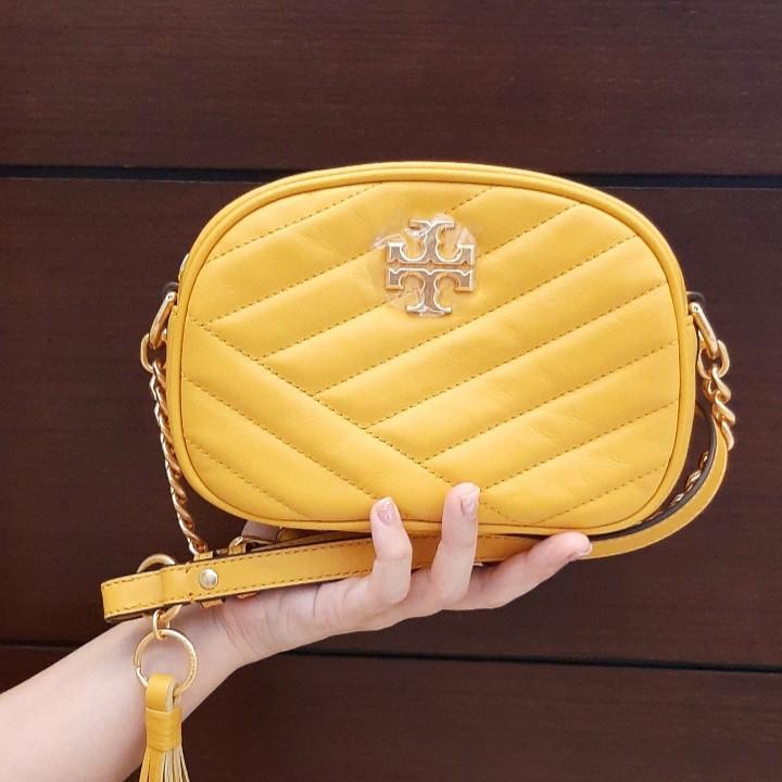 NEW Tory Burch Limone Kira Chevron Mini Bucket Bag