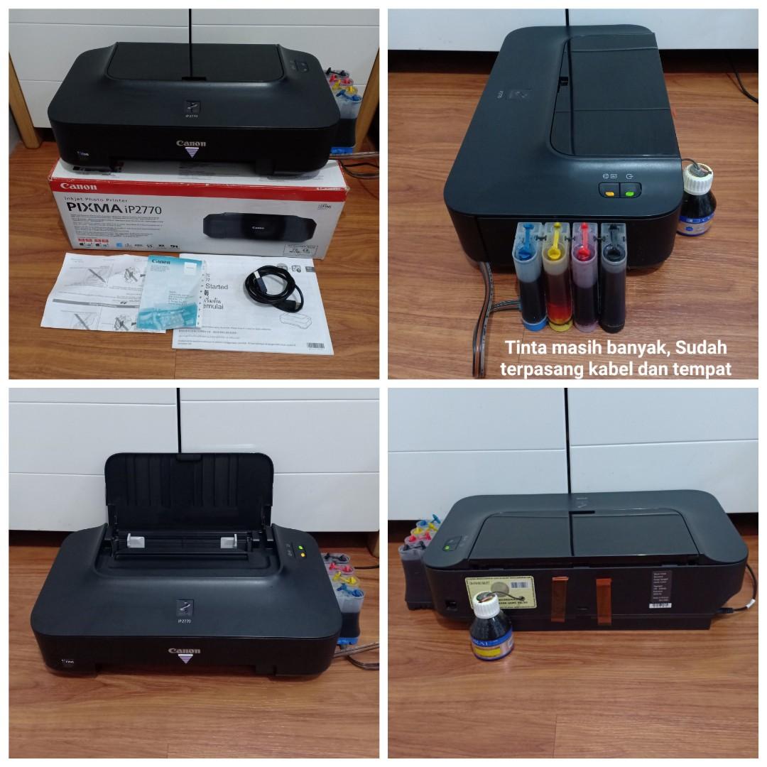 Printer Canon Pixma Ip2770 Sudah Modifikasi Tinta Infus Tabung Inkjet Photo Printer Preloved 6916