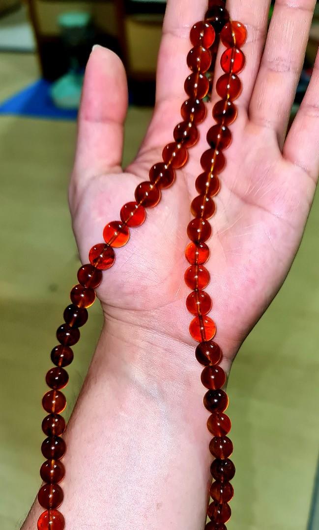 Red on sale amber beads