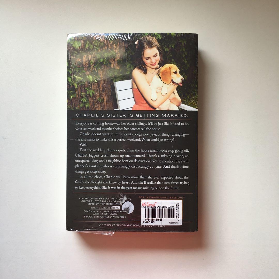 (sealed) save the date by morgan matson (Category: Storybooks) located in Quezon City. Submitted by poppy.declutter (Listing ID 1159407990, Image 2). Description: brand new save the date by morgan matson - 230 payment via gcash/BDO shipping grab, shoppee checkout (pls note no bubble wrap, will pack it in thick manila papers) location: Quezon City.
