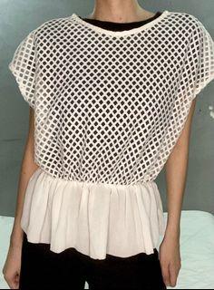 See-through white top