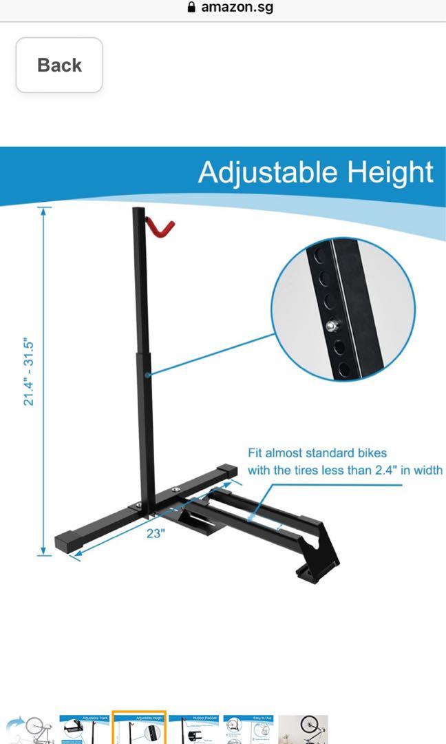 Qualward Vertical Bike Stand Floor Bicycle Rack Adjustable Upright Design,  Space Saving for Living Room, Bedroom and Garage