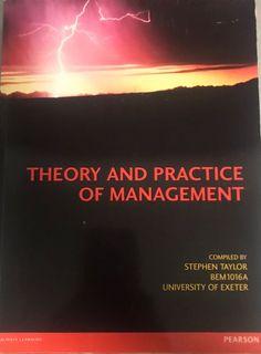 Theory and Practice of Management