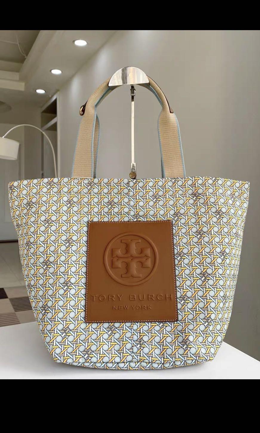 Tory burch gracie reversible printed canvas tote sales bag
