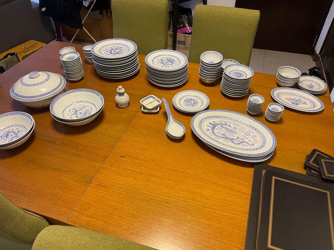 Traditional Chinese dinner set, Furniture & Home Living, Kitchenware