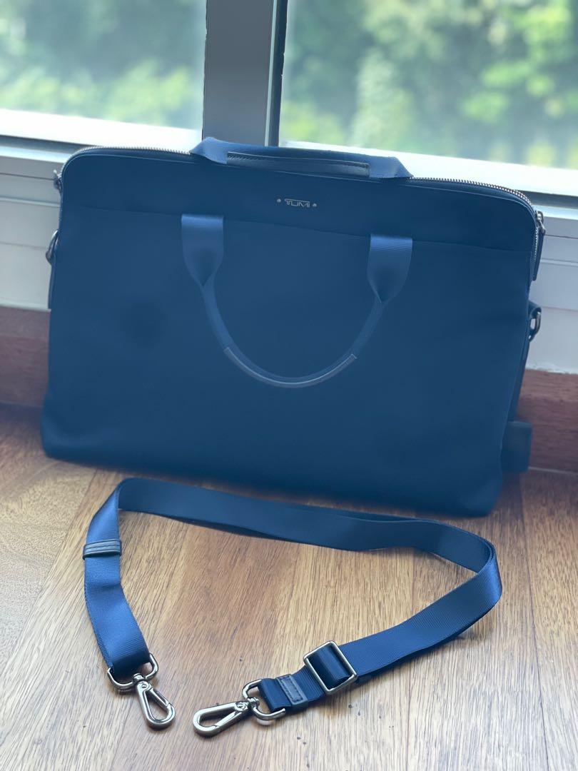 Tumi blue laptop bag sales