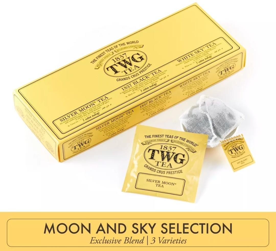 TWG MOON AND SKY SELECTION TEA WHITE SKY TEA, SILVER MOON TEA, 1837