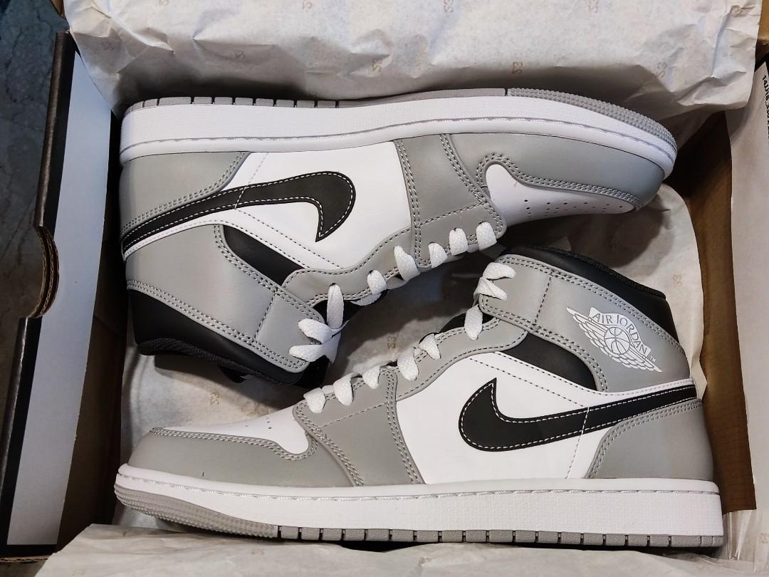 US10.5 Air Jordan 1 Mid Light Smoke Grey Anthracite