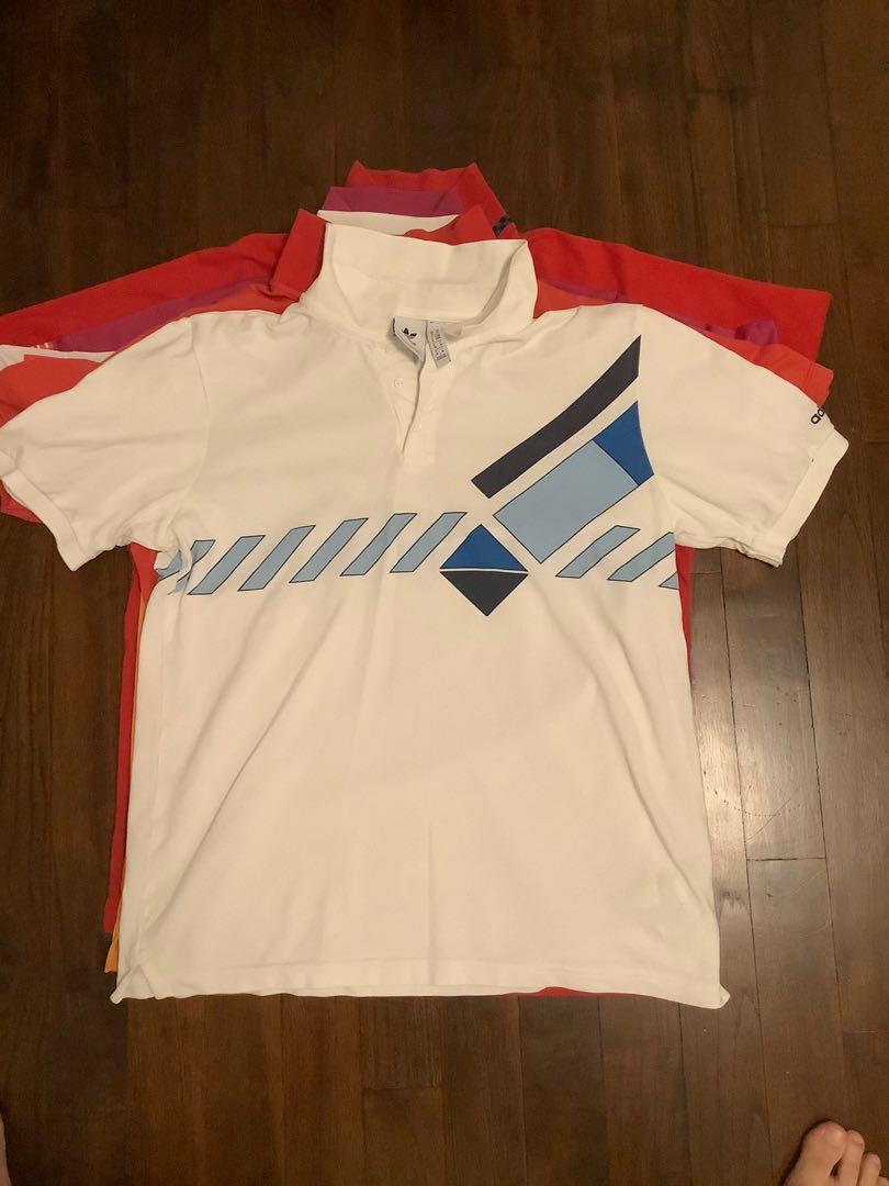 Adidas Ivan Tennis Polo T-shirt collection with patch Pit to Pit:19.5cm Length 27cm retro gucci, Men's Fashion, Tops & Sets, Tshirts & Polo Shirts on Carousell