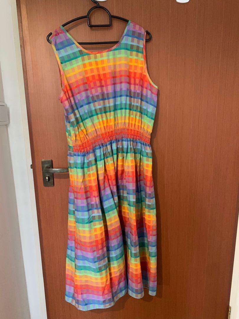 Vintage rainbow dress Women s Fashion Dresses Sets Dresses on