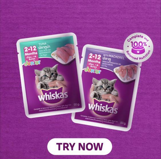 Whiskas Junior 212 Months Wet Food Tuna / Mackerel, Pet Supplies, Pet