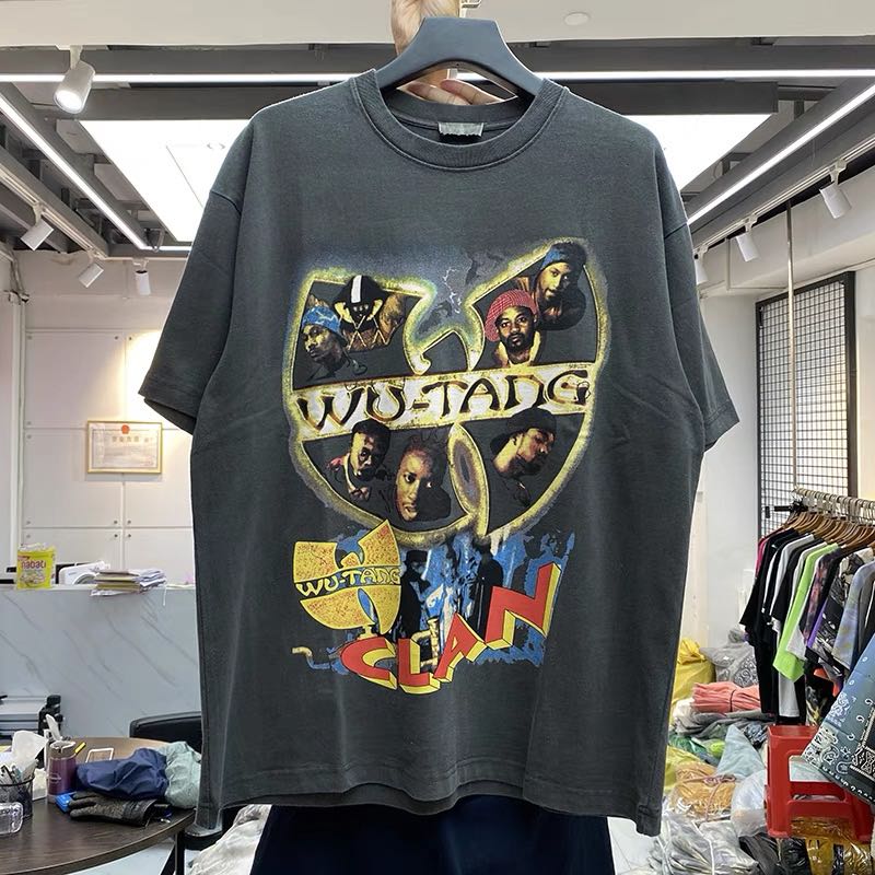Wutang clan Kill Army Vintage Washed Rap T Shirt, Men's Fashion