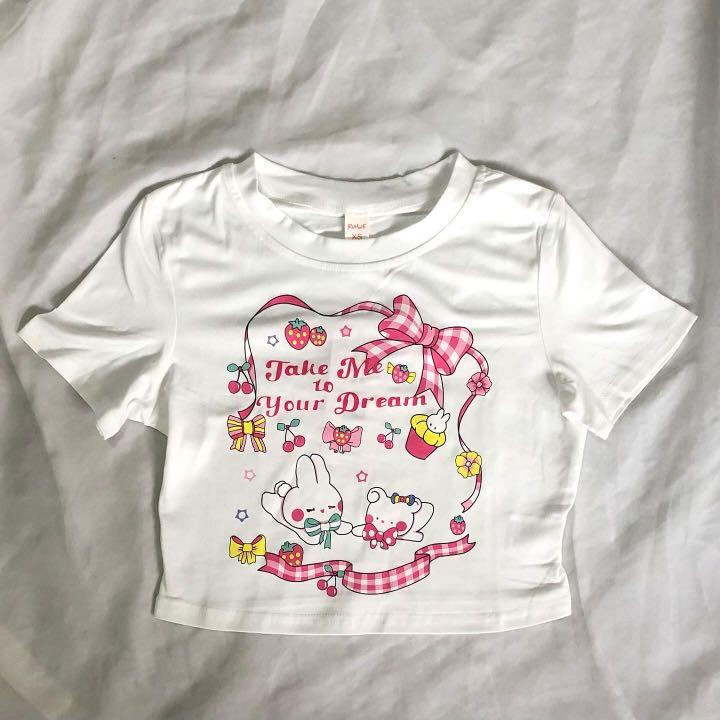 Dourbesty Pink Sweet T-Shirts 90s Fairy Women Aesthetics Baby