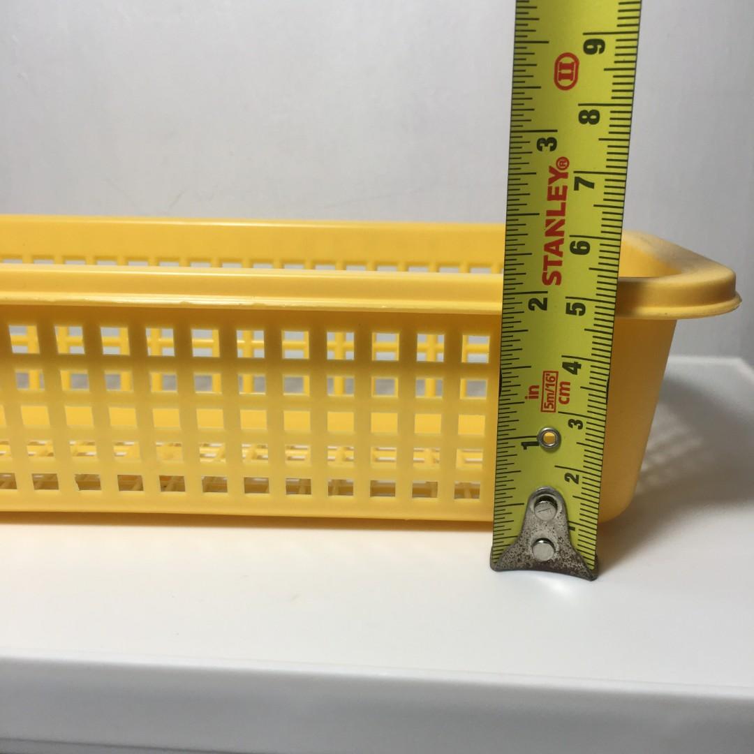 Yellow basket tray organizer, Furniture & Home Living, Home Improvement & Organization, Storage