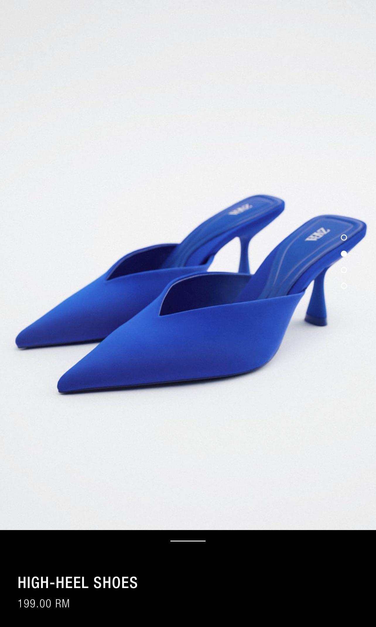 Zara navy clearance heels