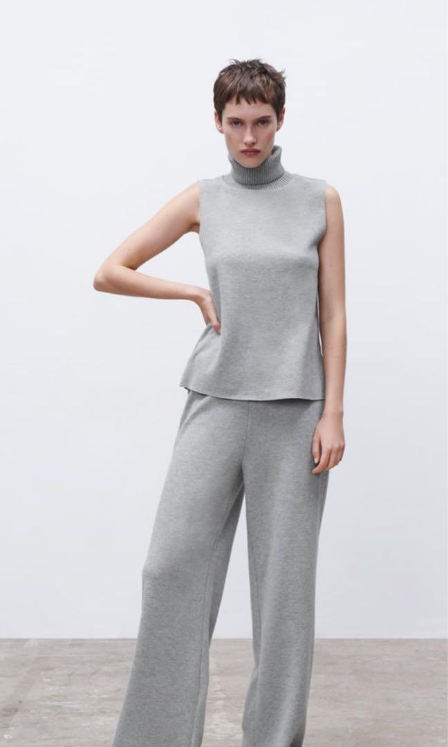 ZARA GREY SOFT TROUSERS, Women's 