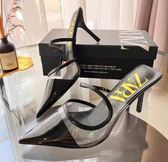 ZARA HEELS TRANSPARENT NEW FOR SALE 