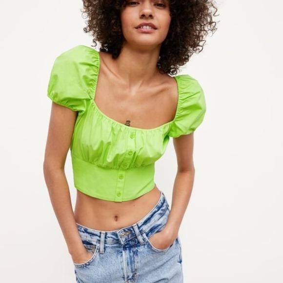 Zara milkmaid top Clearance