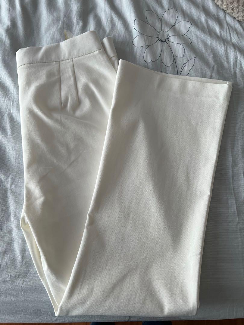 ZARA Mini Flare Pants White (NEW)