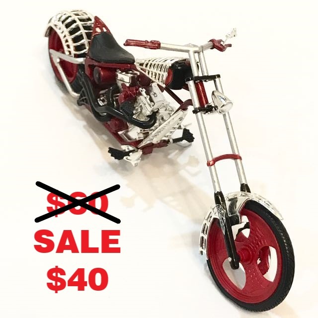 1 18 Scale Die Cast Metal of OCC Black Widow Chopper As Seen On