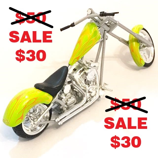 118 Scale DieCast Metal of OCC TRex Softail 2 Chopper As Seen On