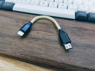 8-strand 7N Single Crystal Silver Mixed Gold-Plated Wire (152-core) Lightning Micro USB OTG Decoding Cable Suitable for Headphone Amplifier and DAC Mojo, Hugo, Lotoo, Fiio, Kain, PHA3/2, Topping NX4 DSD, M-Audio Monitor 09/09PLUS, COZOY Takt Pro, Pioneer xpa-700, Lotoo L3, iRig Acoustic Stage64165751844226110