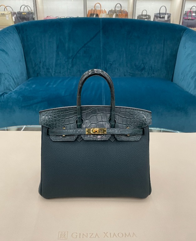 Ginza Xiaoma - New In! Birkin 25 in Vert Cypress Togo