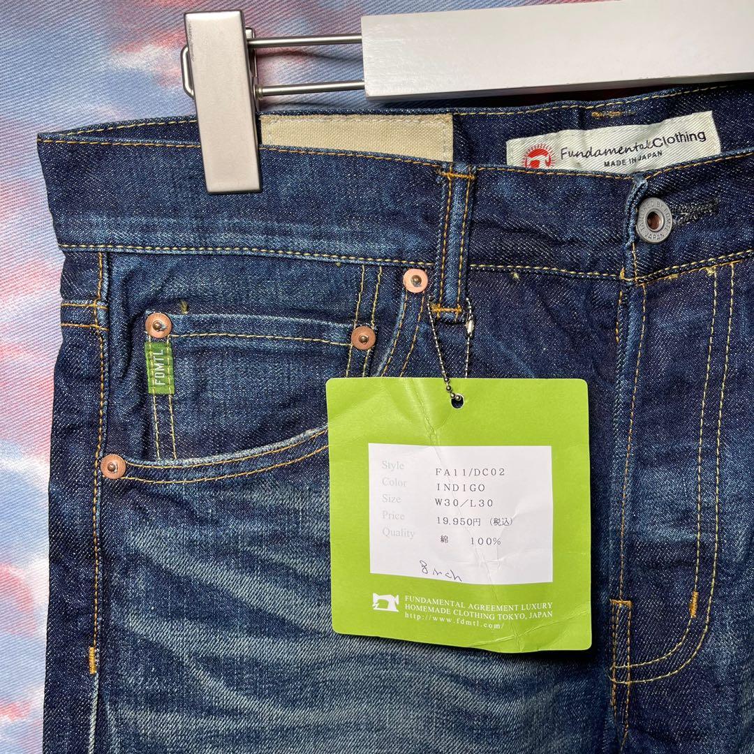 全新FDMTL regular straight washed jeans 洗水牛仔褲日本製扣鈕made