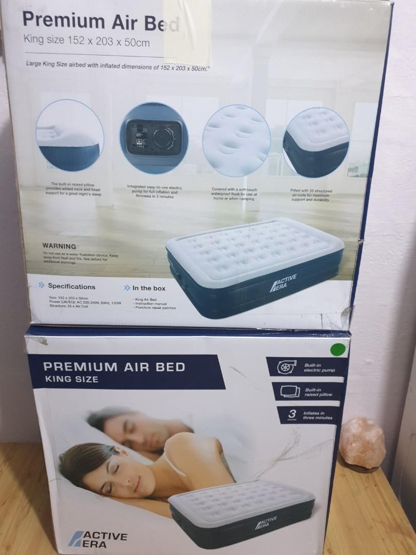 Active Era Premium King Size Air Bed with a Builtin Electric Pump and