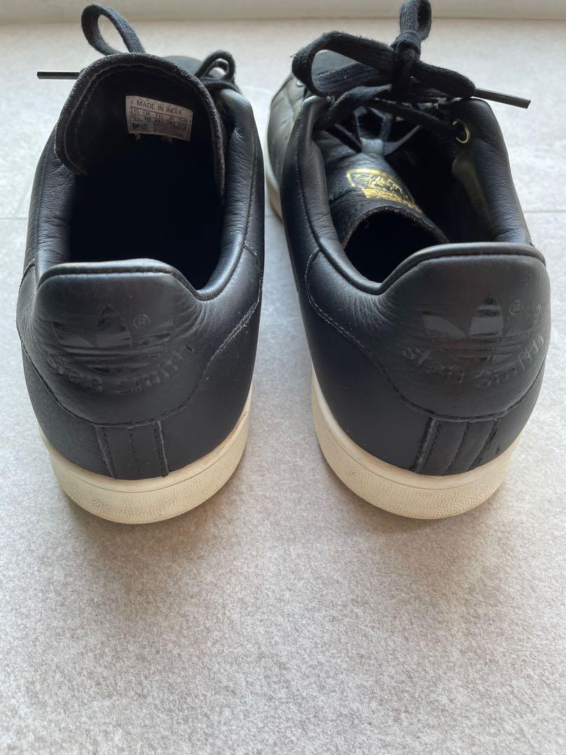 Adidas stan smith store premium leather black